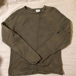 J Crew Olive Knit Pullover Sweater